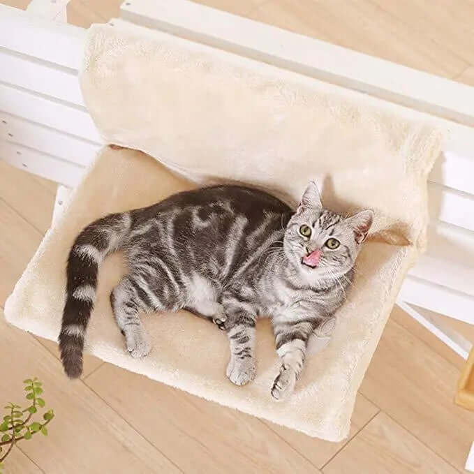 Cat bed cat hammock for ultimate comfort with a cozy, plush design, perfect for lounging and napping.