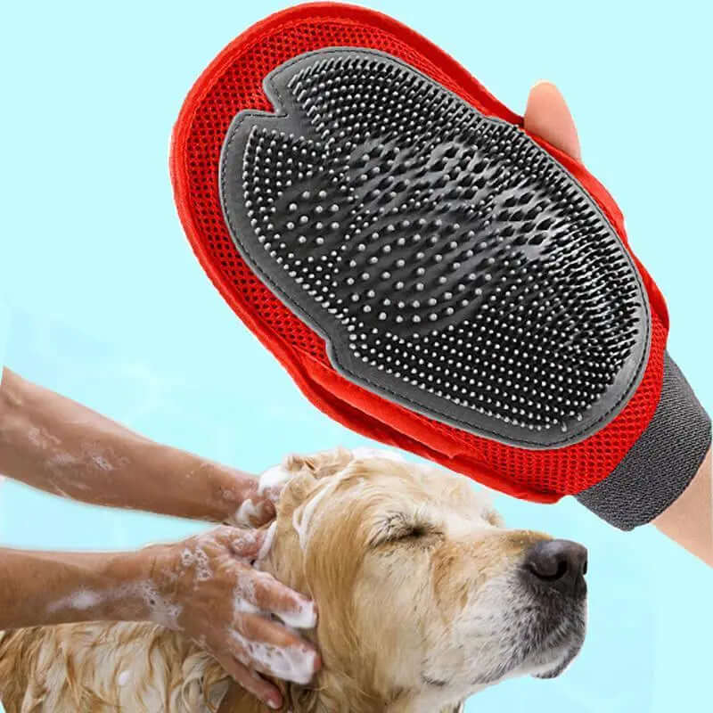 Dog Grooming Brush Massage designed for pet comfort, featuring soft grain and tough fabric for optimal grooming.