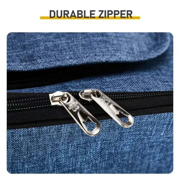 Durable zipper detail of Pet Carrier Backpack, Expandable Cat Dog Carrier With Back Extension, Breathable Mesh Travel Backpack For Small Dogs Cats, Soft-Sided Pet Backpack Holds Up To 26 Lbs.