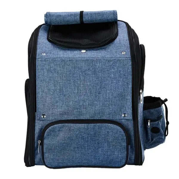 Pet Carrier Backpack, Expandable Cat Dog Carrier With Back Extension, Breathable Mesh Travel Backpack For Small Dogs Cats, Soft-Sided Pet Backpack Holds Up To 26 Lbs.