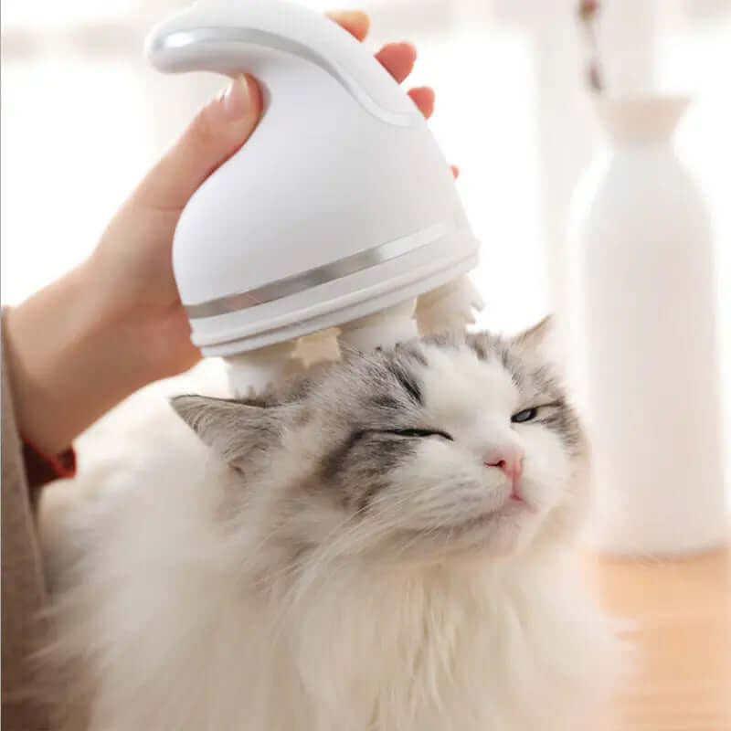 Pet Head Massager Multifunctional Household Electric for soothing cats and small animals during grooming.