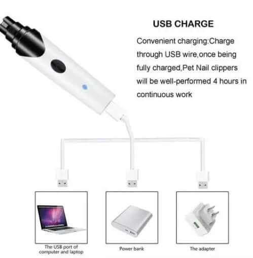 USB charging for Pet Nail Clipper Dog Cat Pencil Sharpener, Electric Nail Clippers Cleaning Nail Clippers, designed for convenience.